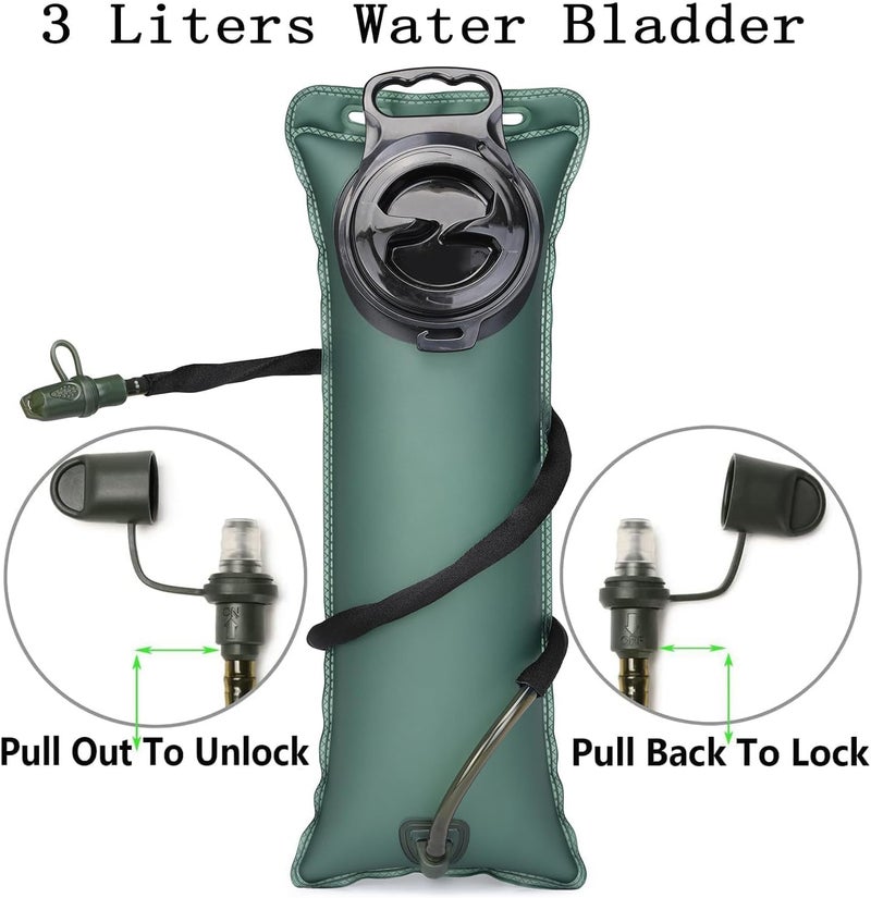 ATBP Insulated Water Hydration Pack Bag with 3L TPU Bladder Tactical Molle Hydration Backpack for Hiking Cycling Running - Image 2